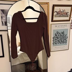Quince Chocolate Long Sleeve Bodysuit